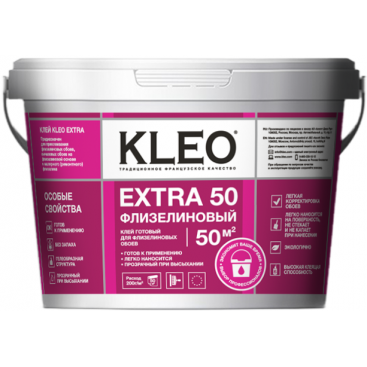 Клей для флизелиновых обоев KLEO Extra 50 готовый к применению 10 кг